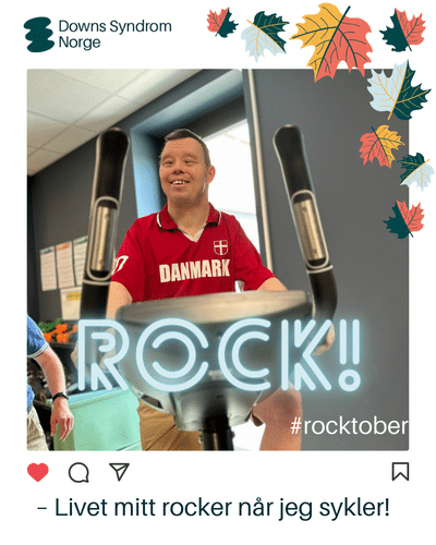 Roctoberbilde av en mann som sykler på ergometersykkel
